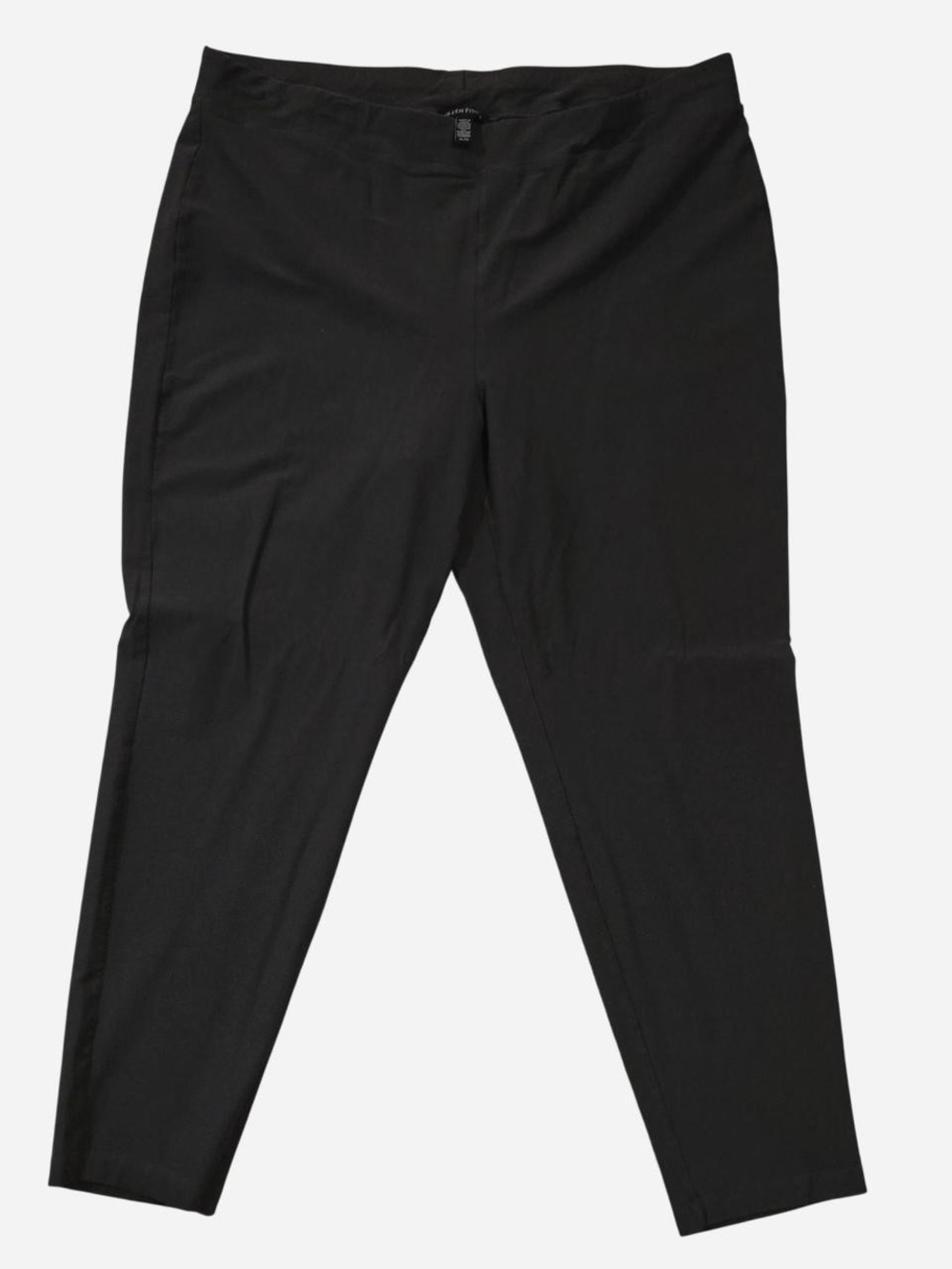 Eileen Fisher stretch crepe slim ankle pants slate gray size XL minimalist